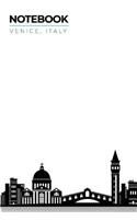 Notebook Venice, Italy: Lined Ruled with Notes Section Box Modern City Skyline Themed Notebooks and Journals