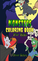 Monsters Coloring Book for Kids: Connect the Dots and Color! Fantastic Activity Book and Great Gift for Boys, Girls, Preschoolers, ToddlersKids. Draw Your Own Background and Color i