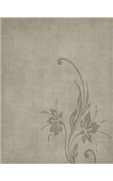 Notebook: 8.5 X 11 202 Lined Pages Floral Brown Grunge Notebook