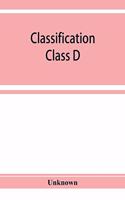 Classification. Class D: Universal and old world history
