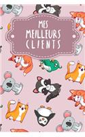 Mes meilleurs clients: Carnet à compléter pour l'enregistrement des conversations avec les (nouveaux) clients - Motif: Le règne animal rose