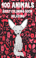 Adult Coloring Book Relaxing - 100 Animals