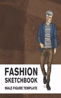 Fashion Sketchbook Male Figure Template