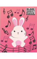 Blank Sheet Music Notebook - 100 Pages Of Blank Manuscript Paper - 8x10