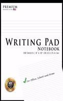 Writing Pad Notebook: White Cover, Writing Notebook, Essential for Home, Office & School- [professional Grade]
