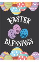 Easter Blessings: A Gift for Easter: Funny Bunny Notebook Journal Diary ( Decorated Eggs and Rabbits )