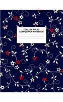 College Ruled Composition Notebook: Cute Blank Lined Journal to Write In with White Paper Rule Pages for School Subject and Writing Pad: Design Code A4 2671