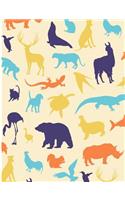 Animal Patterns: Wildlife Animal Wide Ruled Composition Book