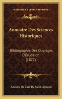 Annuaire Des Sciences Historiques