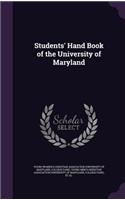 Students' Hand Book of the University of Maryland