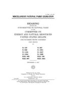 Miscellaneous national parks legislation