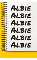 Name Albie A beautiful personalized: Lined Notebook / Journal Gift, Notebook for Albie,120 Pages, 6 x 9 inches, Gift For Albie, Personal Diary, Albie, Personalized Journal, Family Noteb