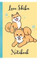 Love Shiba Puppy Notebook Volume 8: Notebook, Holiday Notebook, Lined Notebook, Love Shiba, Mini dog, Puppy Dog Notebook
