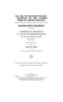 H.R. 898, to provide for recognition of the Lumbee Tribe of North Carolina