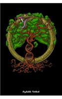 Psychedelic Notebook: Ouroboros Tree Of Life Notebook