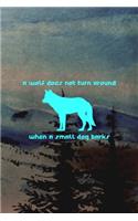 A Wolf Does Not Turn Around When A Small Dog Barks