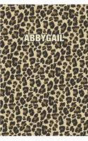 Abbygail: Personalized Notebook - Leopard Print (Animal Pattern). Blank College Ruled (Lined) Journal for Notes, Journaling, Diary Writing. Wildlife Theme Des