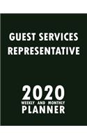 Guest Services Representative 2020 Weekly and Monthly Planner