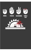 Rock Paper Scissors Table Saw: Perfect Notebook For Man And Woman. Cute Cream Paper 6*9 Inch With 100 Pages Notebook For Writing Daily Routine, Journal and Hand Note