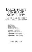 Large-print Sense and Sensibility: Super Large 24pt Font Size Edition