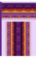 Tribal #1 Journal: Native African Ethnic Design Bold Purple Orange - 6 x 9" - Notebook, Diary, Doodle, Write, Notes, Sketch Pad, Notebook, Blank Book