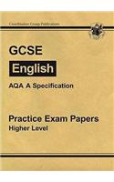 GCSE English AQA Practice Papers - Higher (A*-G course)