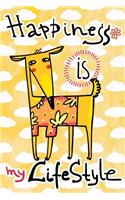 Bullet Journal Notebook for Dog Lovers, Happiness Is My Lifestyle Orange Dog 5: Graph Design - 162 Numbered Pages with 150 Graph Style Grid Pages, 6 Index Pages and 2 Key Pages for Journaling, Writing, Planning and Doodling, for