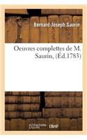Oeuvres Complettes de M. Saurin,