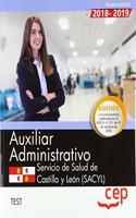 Auxiliar Administrativo. Servicio de Salud de Castilla y Leon (SACYL). Test