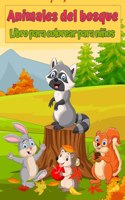 Libro para colorear de animales salvajes del bosque para niños