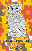 Animal Coloring Book for Teen - Easy Level