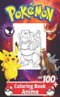 Anime Coloring Book: +100 Illustrations wonderful Jumbo Anime Coloring Book For Kids Ages 3-7, 4-8, 8-10, 8-12, Pikachu, Fun, (Pokemon Books For Kids)