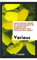 Ninth Annual Report of the department of charities and corrections, 1913, State of New Jersey