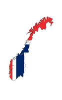 Flag of Norway Overlaid on the Norwegian Map Journal