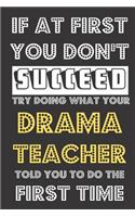 If At First You Don't Succeed Try Doing What Your Drama Teacher Told You To Do The First Time