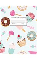 Handwriting Practice Sheets: Cute Blank Lined Paper Notebook for Writing Exercise and Cursive Worksheets - Perfect Workbook for Preschool, Kindergarten, 1st, 2nd, 3rd and 4th Gr