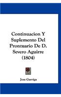 Continuacion y Suplemento del Prontuario de D. Severo Aguirre (1804)