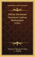 Didymi Taurinensis Literaturae Copticae Rudimentum (1783)