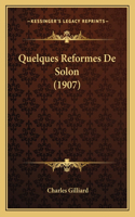 Quelques Reformes De Solon (1907): (French)