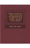 Relation of Henri de Tonty Concerning the Explorations of La Salle from 1678 to 1683