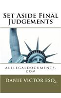 Set Aside Final Judgements