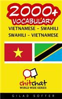 2000+ Vietnamese - Swahili Swahili - Vietnamese Vocabulary