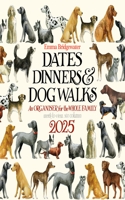 Emma Bridgewater Dates, Dinners & Dog Walks Week-to-View Planner Wall Calendar 2025