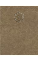 Monogram "V" Grid Sketchbook: (22 Monogram Raw 150 Grid-Sketch)