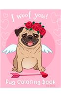 Pug Coloring Book For Girls