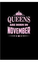 Queens Born November: Composition Notebook Writing Journal 6" x 9" 0 Pages. Journal Notebook for Note Taking, Diary, Journaling, Gratitude and Reminder for Girls, Women a