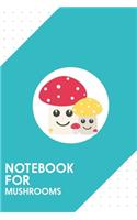 Notebook for Mushrooms: Dotted Journal with Cute colorful mushrooms Design - Cool Gift for a friend or family who loves fungi presents! - 6x9" - 180 White dotted pages - Yo