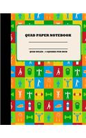 Quad Paper Notebook. Quad Ruled-4 Squares Per Inch
