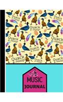 (music Journal): Beautiful Ducks & Geese Pattern Music Gift: Geese Wildlife Composition Journal for Musicians, Guitarists, Students