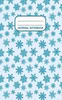 Journal Notebook: Journal, Notebook, Or Diary - Christmas Snowflakes Pattern Cover Design - 120 Blank Lined Pages - 7" X 10" - Glossy Finished Cover